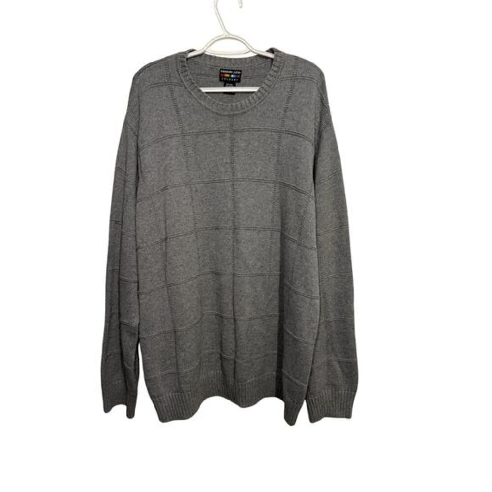 Alexander Julian colours cotton gray sweater mens XLT preppy classic academia‎